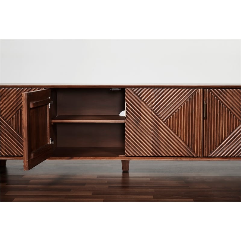 Pemberly Row Contemporary Linear Solid Wood 68