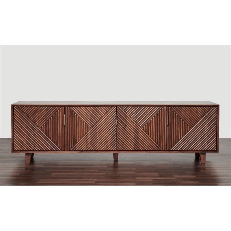 Pemberly Row Contemporary Linear Solid Wood 68