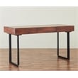 Pemberly Row Contemporary Glide 58-inch Office Writing Desk in Dark Walnut