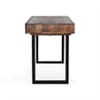 Pemberly Row Contemporary Glide 58-inch Office Writing Desk in Dark Walnut