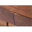 Pemberly Row Contemporary Glide 58-inch Office Writing Desk in Dark Walnut