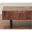 Pemberly Row Contemporary Glide Coffee Table with sliding top in Walnut finish