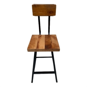 Pemberly Row Square Flat Seat Brewster Bar Stool Swiveling - Counter Height