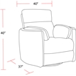 Pemberly Row Modern Mineral Power Glider Reclining Sofa and Glider Recliner