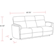 Pemberly Row Modern Mineral Power Glider Reclining Sofa and Glider Recliner