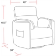 Pemberly Row Modern Mediterranean Power Lift Glider Recliner Two Pack
