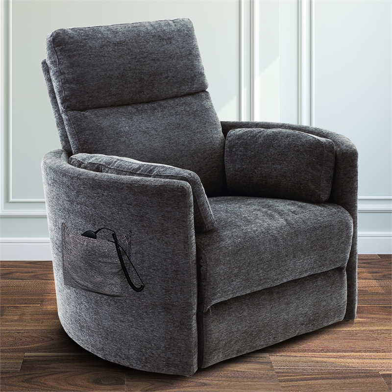Pemberly Row Modern Mediterranean Power Lift Glider Recliner Two Pack