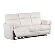 Pemberly Row Modern Modern Fabric Power Glider Reclining Sofa in Ivory