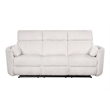 Pemberly Row Modern Modern Fabric Power Glider Reclining Sofa in Ivory