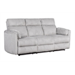 Pemberly Row Modern Mega Grey Power Glider Reclining Sofa and Glider Recliner