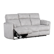 Pemberly Row Modern Mega Grey Power Glider Reclining Sofa and Glider Recliner