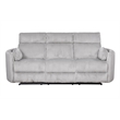 Pemberly Row Modern Mega Grey Power Glider Reclining Sofa and Glider Recliner