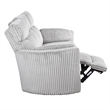 Pemberly Row Modern Mega Grey Power Glider Reclining Sofa and Glider Recliner