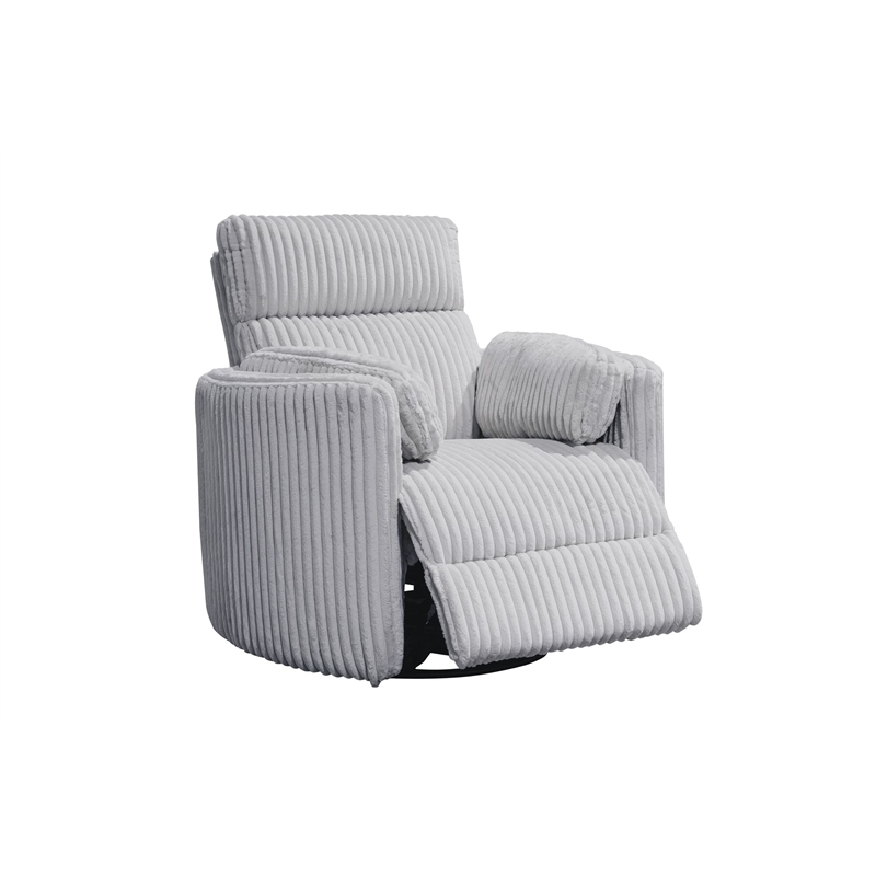 Pemberly Row Modern Mega Grey Power Glider Reclining Sofa and Glider Recliner