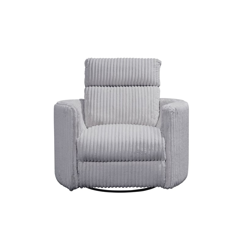 Pemberly Row Modern Mega Grey Power Glider Reclining Sofa and Glider Recliner