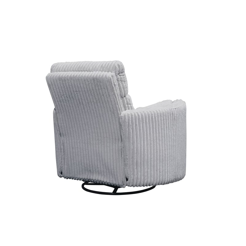 Pemberly Row Modern Mega Grey Power Glider Reclining Sofa and Glider Recliner
