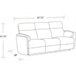 Pemberly Row Modern Mega Grey Power Glider Reclining Sofa and Glider Loveseat