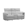 Pemberly Row Modern Mega Grey Power Glider Reclining Sofa and Glider Loveseat