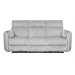 Pemberly Row Modern Mega Grey Power Glider Reclining Sofa and Glider Loveseat