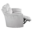 Pemberly Row Modern Mega Grey Power Glider Reclining Sofa and Glider Loveseat