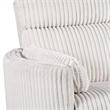 Pemberly Row Modern Mega Ivory Power Glider Reclining Sofa and Glider Loveseat
