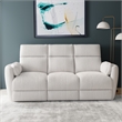 Pemberly Row Modern Mega Ivory Power Glider Reclining Sofa and Glider Loveseat