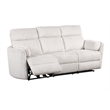 Pemberly Row Modern Mega Ivory Power Glider Reclining Sofa and Glider Loveseat