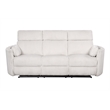 Pemberly Row Modern Mega Ivory Power Glider Reclining Sofa and Glider Loveseat