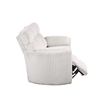 Pemberly Row Modern Mega Ivory Power Glider Reclining Sofa and Glider Loveseat