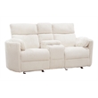 Pemberly Row Modern Mega Ivory Power Glider Reclining Sofa and Glider Loveseat