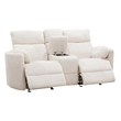 Pemberly Row Modern Mega Ivory Power Glider Reclining Sofa and Glider Loveseat