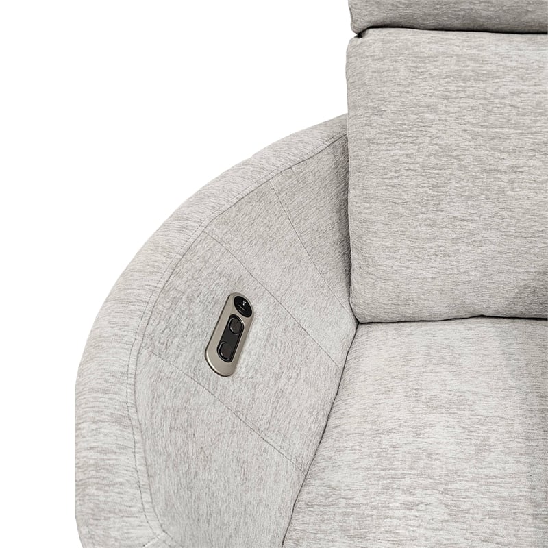 Pemberly Row Modern Mineral Power Glider Reclining Sofa and Two Glider Recliners