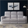 Pemberly Row Modern Mineral Power Glider Reclining Sofa and Two Glider Recliners