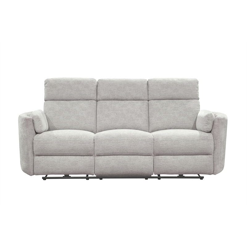 Pemberly Row Modern Mineral Power Glider Reclining Sofa and Two Glider Recliners