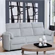 Pemberly Row Mega Grey Power Glider Reclining Sofa and Two Glider Recliners