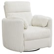 Pemberly Row Mega Ivory Power Glider Reclining Sofa and Two Glider Recliners