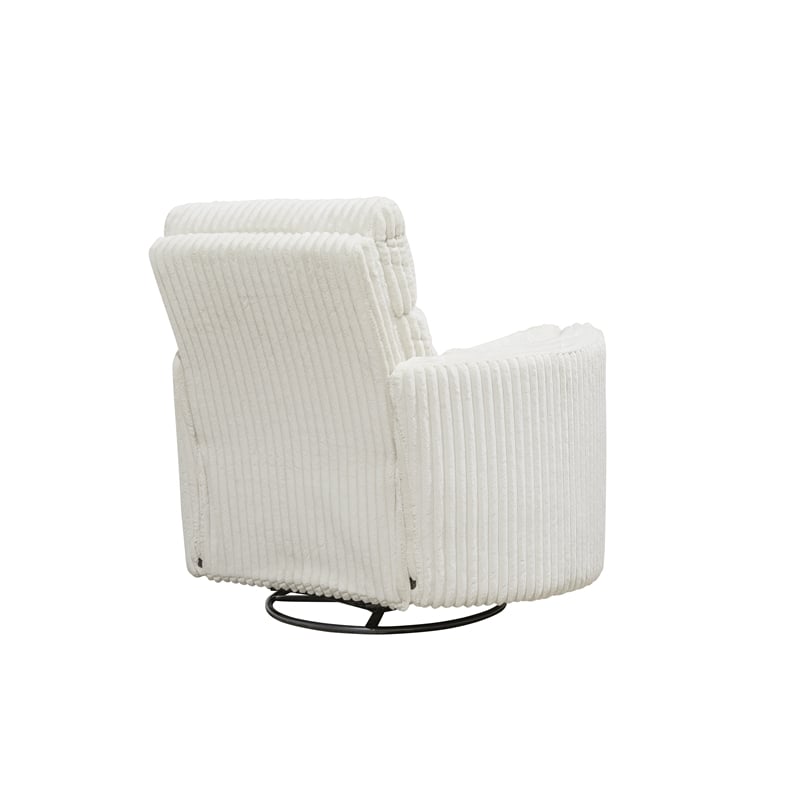 Pemberly Row Mega Ivory Power Glider Reclining Sofa and Two Glider Recliners