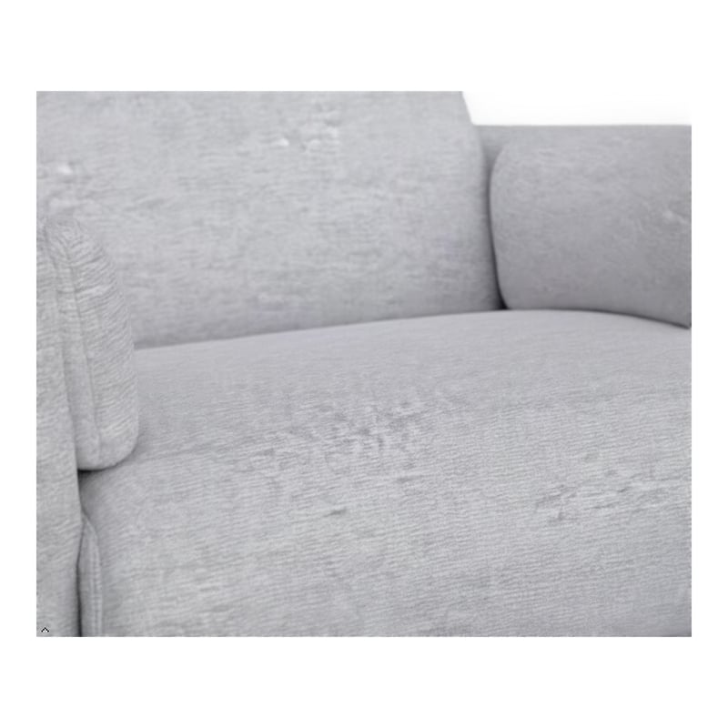 Pemberly Row Modern XL Fabric Power Glider Recliner in Mineral Gray