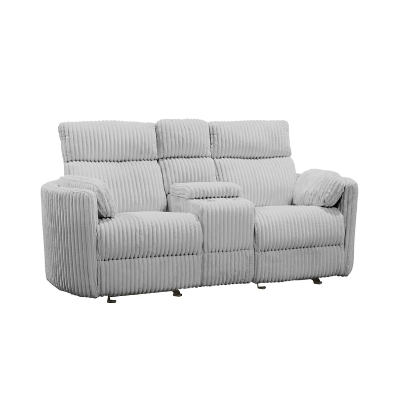 Pemberly Row Mega Gray Power Glider Reclining Sofa & Loveseat & Recliner