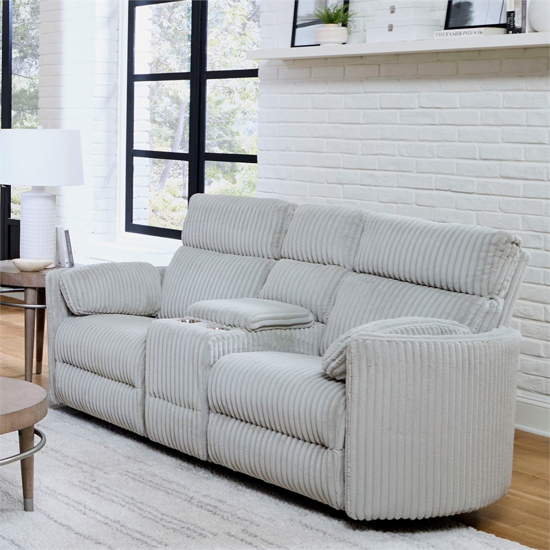 Pemberly Row Mega Gray Power Glider Reclining Sofa & Loveseat & Recliner