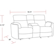 Pemberly Row Mega Gray Power Glider Reclining Sofa & Loveseat & Recliner