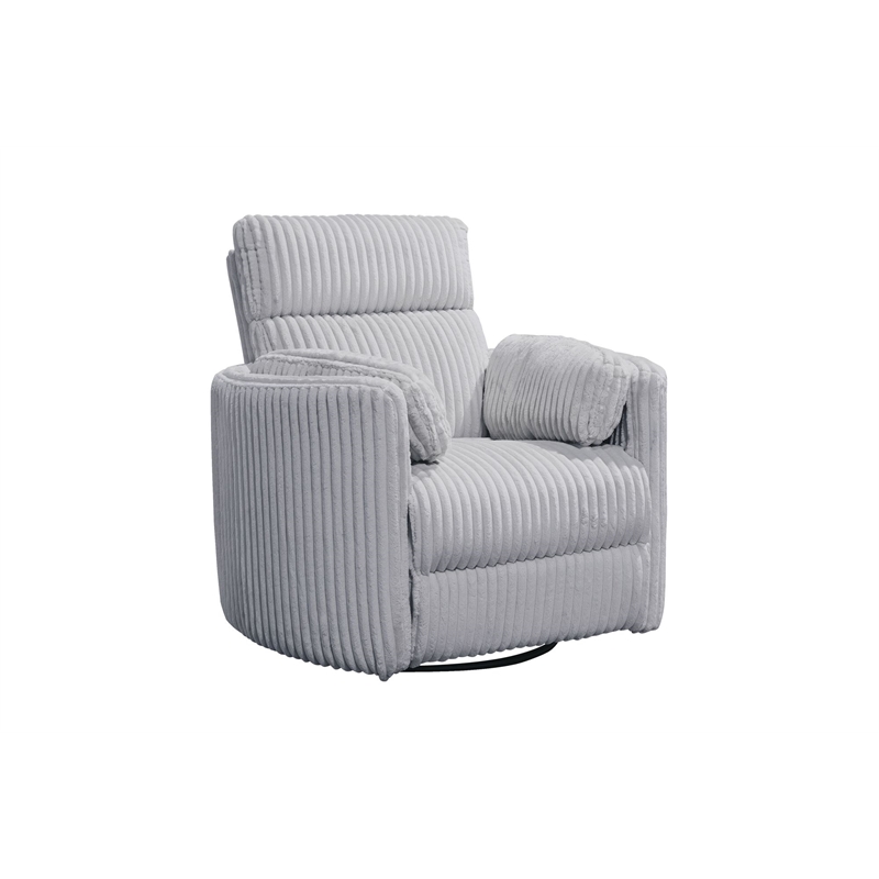 Pemberly Row Mega Gray Power Glider Reclining Sofa & Loveseat & Recliner