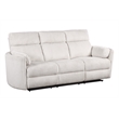 Pemberly Row Mega Ivory Power Glider Reclining Sofa and Loveseat and Recliner