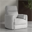 Pemberly Row Manual Swivel Glider Recliner Chair in Angora Linen (Set of 2)