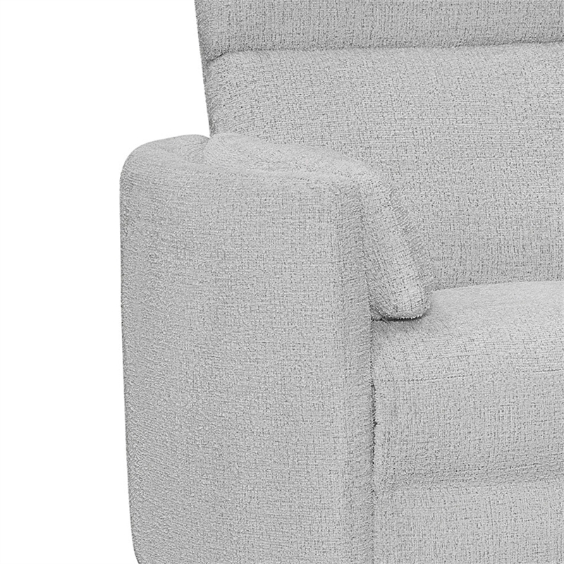 Pemberly Row Manual Swivel Glider Recliner Chair in Angora Linen (Set of 2)
