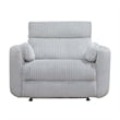 Pemberly Row XL Extra Wide Power Glider Recliner in Mega Gray (Set of 2)