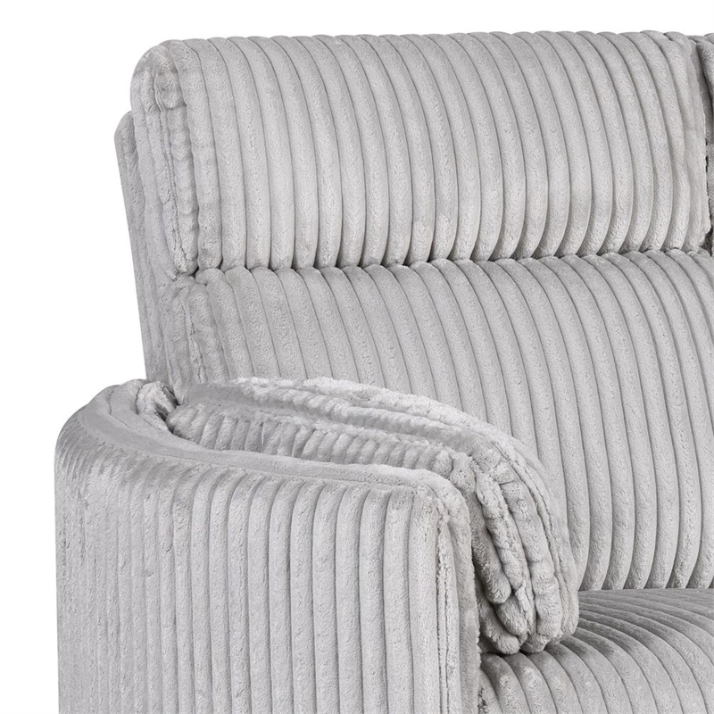 Pemberly Row XL Extra Wide Power Glider Recliner in Mega Gray (Set of 2)