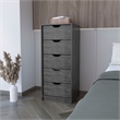 Pemberly Row Contemporary Engineered Wood 5-Drawers Dresser in Smoky Oak