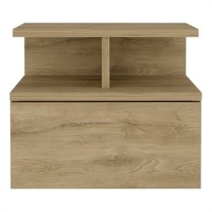 Pemberly Row Contemporary Floating Nightstand Engineered Wood Macadamia