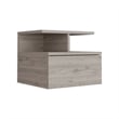 Pemberly Row Contemporary Floating Nightstand Engineered Wood Light Gray